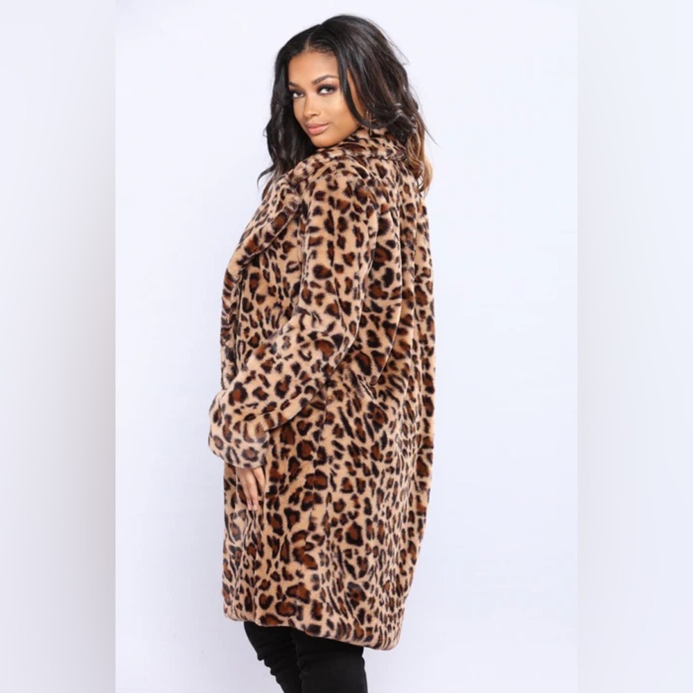 Cheetah print long coat fashion nova SALE medium